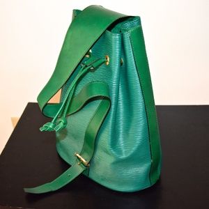 NEW Genuine Leather Green Italian Backpack